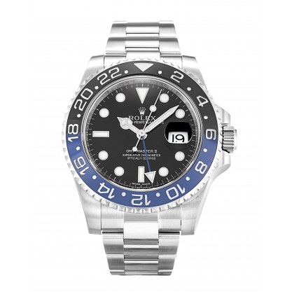 Black Dials Rolex GMT Master II 116710 BLNR Replica Watches With 40 MM Steel Cases For Men