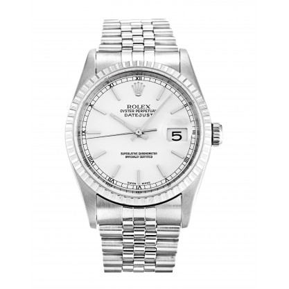 White Dials Rolex Datejust 16220 Fake Watches With 36 MM Steel Cases For Sale
