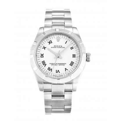 White Dials Rolex Oyster Perpetual 177210 Replica Watches With 31 MM Steel Cases For Women
