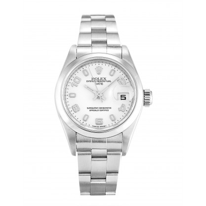 White Dials Rolex Datejust 79160 Replica Watches With 26 MM Steel Cases For Women