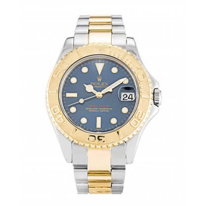 35 MM Blue Dials Rolex Yacht-Master 168623 Replica Watches With Steel & Gold Cases Online