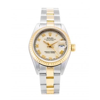 26 MM Ivory Dials Rolex Datejust Lady 69173 Replica Watches With Steel & Gold Cases For Women
