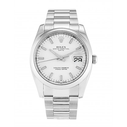 White Dials Rolex Oyster Perpetual Date 115200 Replica Watches With 34 MM Steel Cases