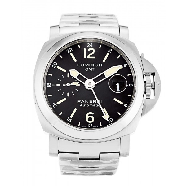 Black Dials Panerai Luminor GMT PAM00297 Replica Watches With 44 MM Steel Cases Online