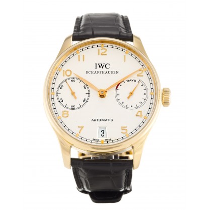 Silver Dials IWC Portuguese Automatic IW500101 Replica Watches With 42.3 MM Rose Gold Cases For Men