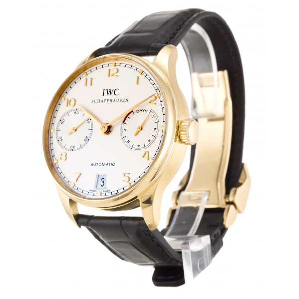 Silver Dials IWC Portuguese Automatic IW500101 Replica Watches With 42.3 MM Rose Gold Cases For Men