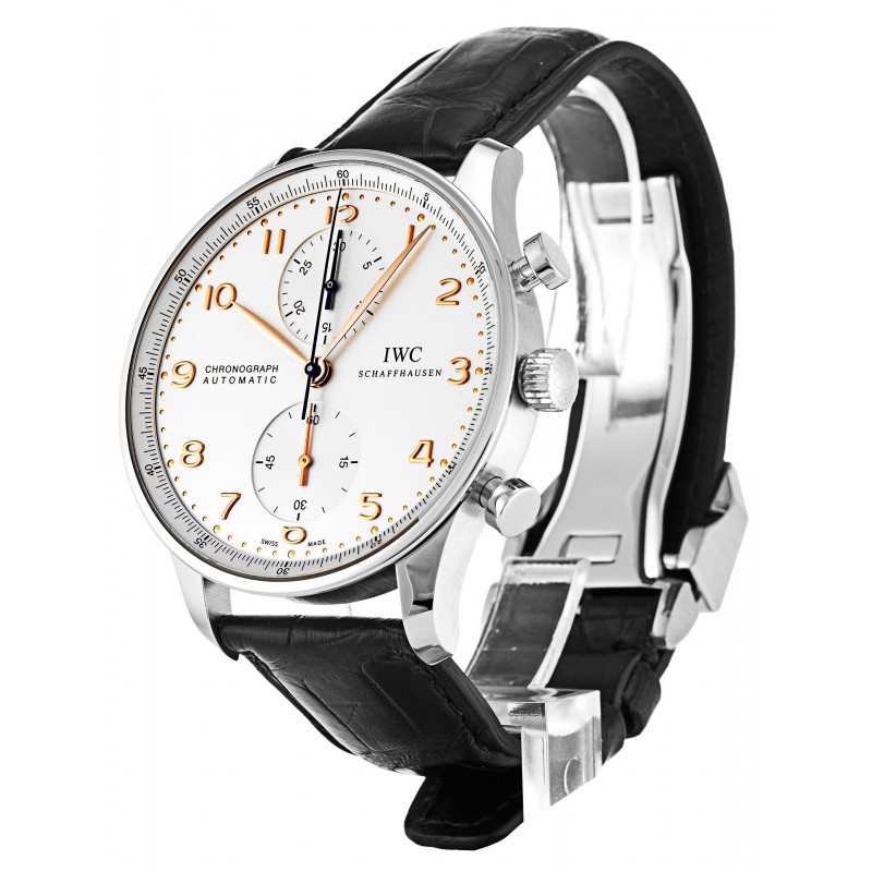 Silver Dials IWC Portuguese Chrono IW371445 Replica Watches With 41 MM Steel Cases For Men