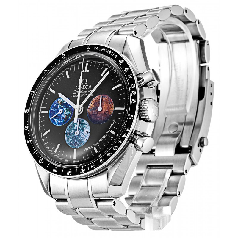 Black Dials Omega Speedmaster Moonwatch 3577.50.00 Replica Watches With 42 MM Steel Cases For Men