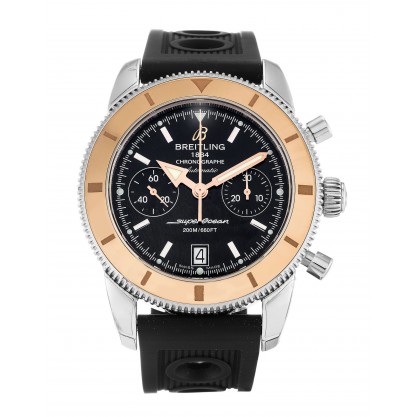 Black Dials Breitling SuperOcean Heritage U23370 Replica Watches With 44 MM Steel & Rose Gold Cases