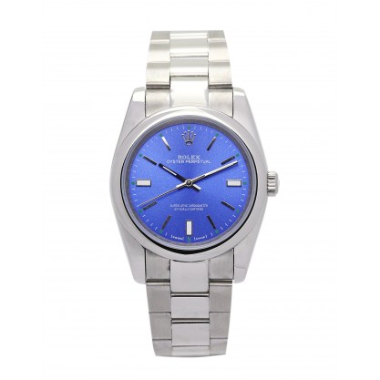 31 MM Blue Dials Rolex Oyster Perpetual Replica Watches With Steel Cases For Women