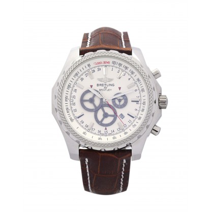 White Dials Breitling Bentley GT A13362 Replica Watches With 44.8 MM Steel Cases For Men