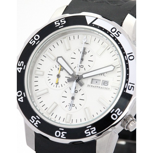 46 MM White Dials IWC Aquatimer IW376801 Men Replica Watches With Steel Cases