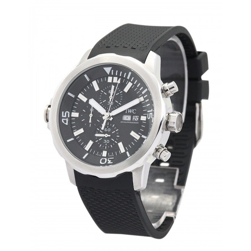 46 MM Black Dials IWC Aquatimer IW376801 Replica Watches With Steel Cases For Men