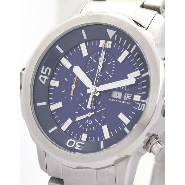 Blue Dials IWC Aquatimer IW376801 Men Replica Watches With 46 MM Steel Cases