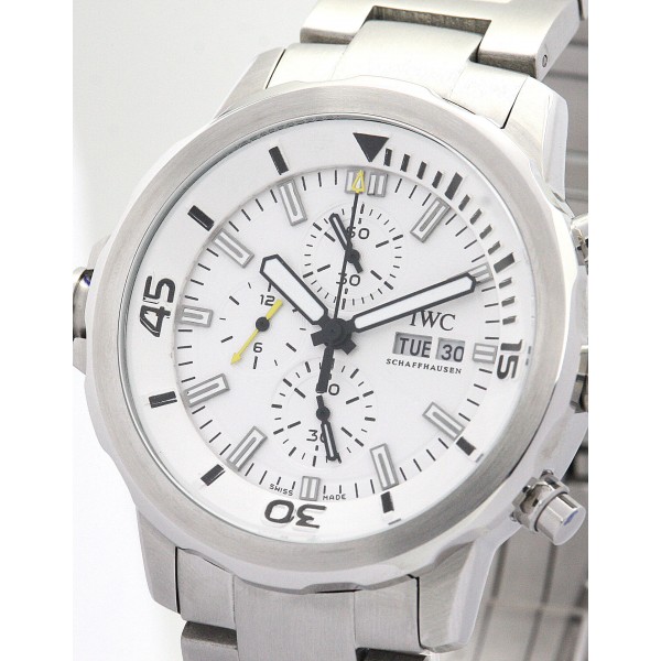46 MM White Dials IWC Aquatimer IW376801 Replica Watches With Steel Cases For Men
